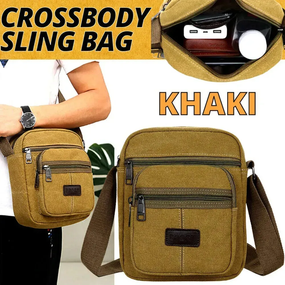 Crossbody Canvas Bags Casual Shoulder Messenger Unisex