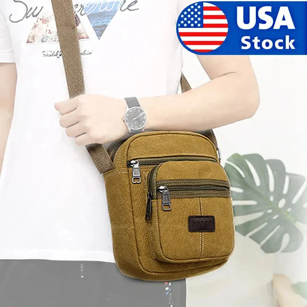 Crossbody Canvas Bags Casual Shoulder Messenger Unisex