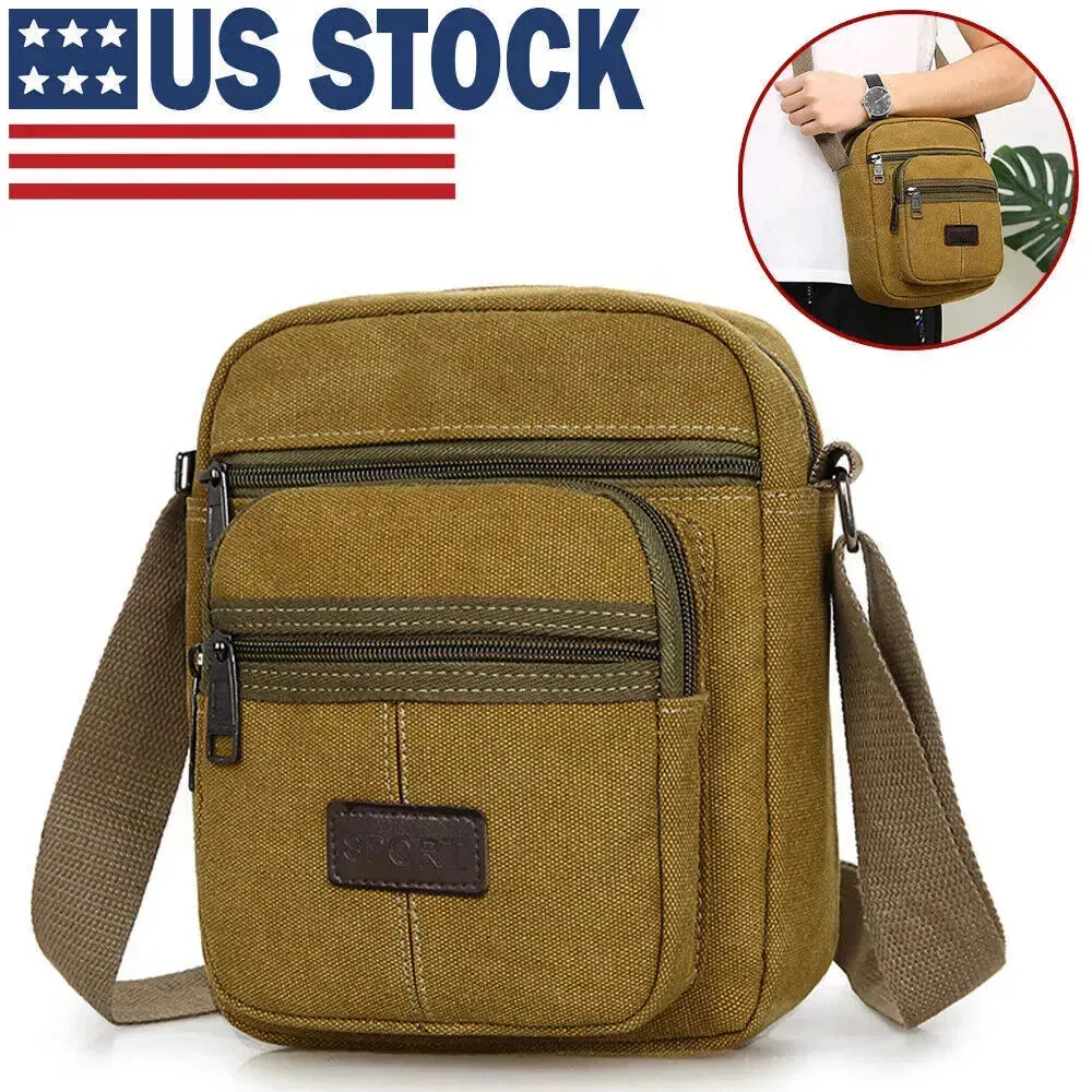 Crossbody Canvas Bags Casual Shoulder Messenger Unisex