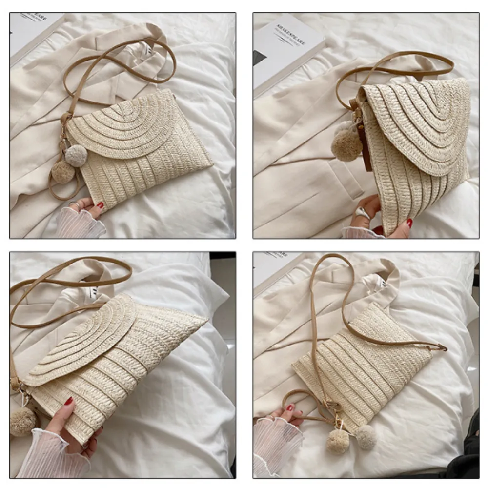 Crossbody Summer Straw Bag