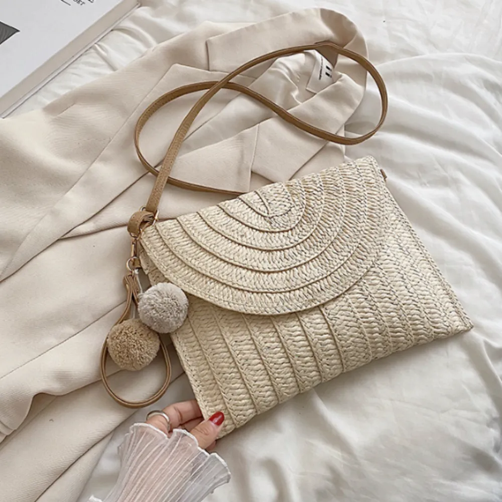 Crossbody Summer Straw Bag