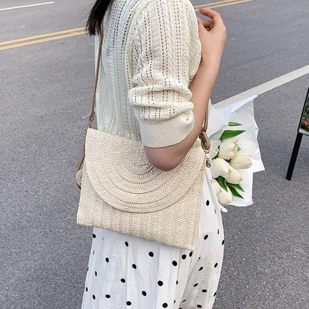 Crossbody Summer Straw Bag