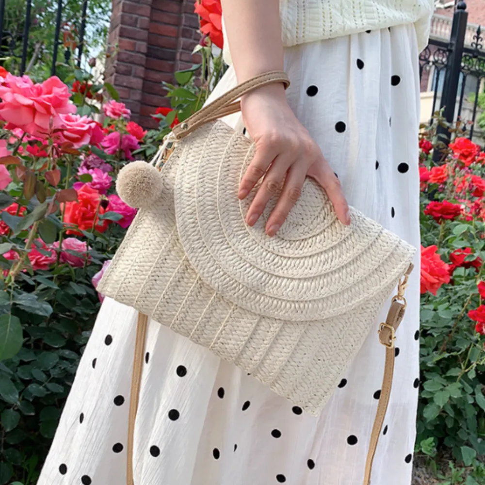 Crossbody Summer Straw Bag