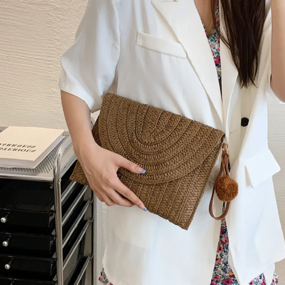 Crossbody Summer Straw Bag