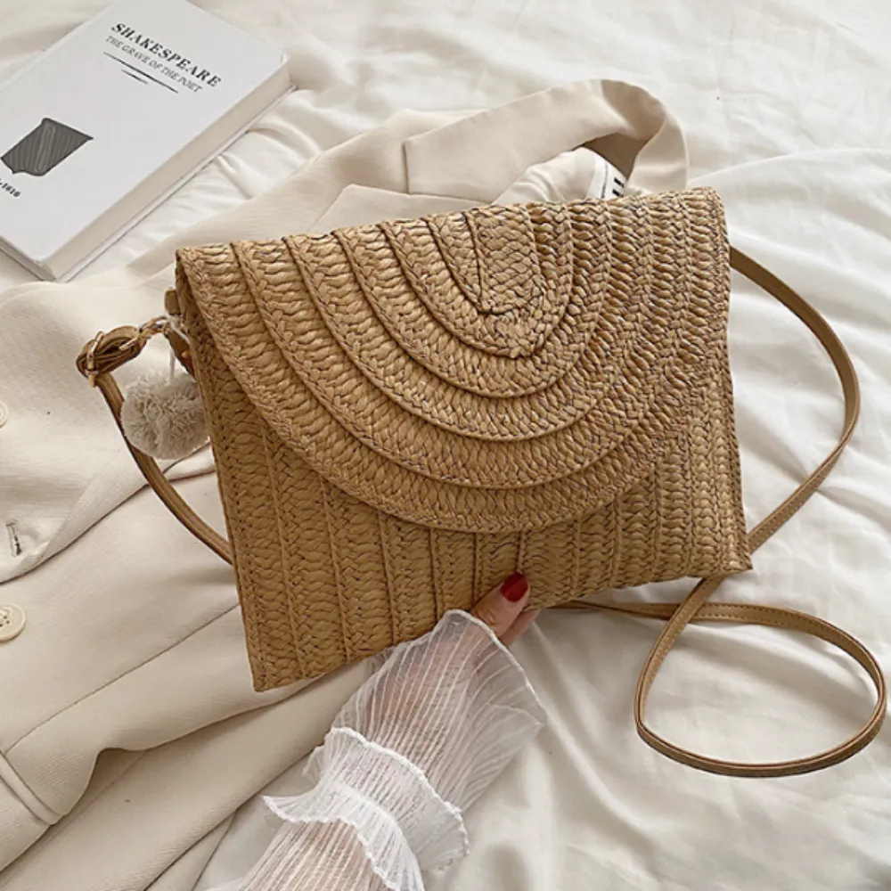 Crossbody Summer Straw Bag