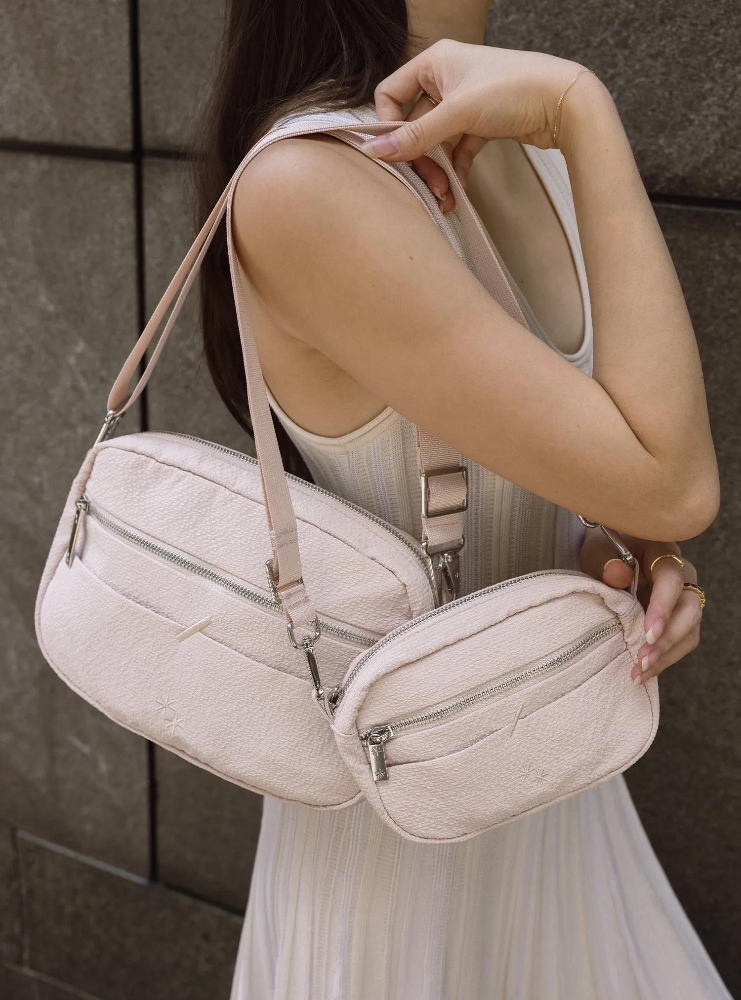 Cruise Crossbody (Seersucker Pearl)