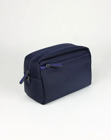 Cute Navy NYLON Womens Toiletry Shoulder Bag Travel Toiletry Organizer Clutch for Women