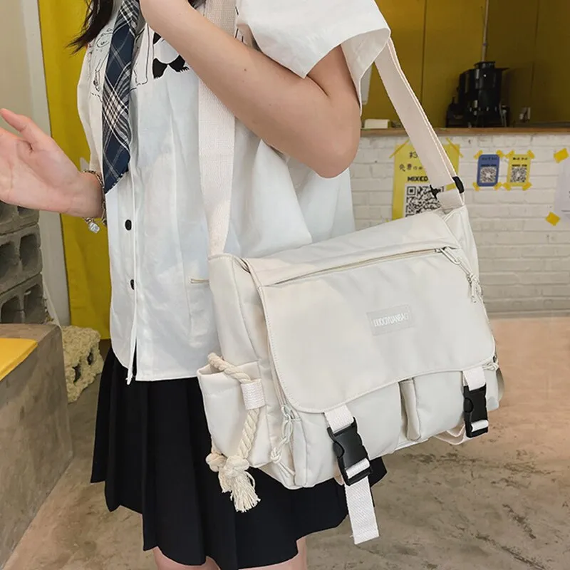 Darianrojas Korean Fashion Casual Big Bag Student School Bags for Teenage Girls Messenger Bag Shoulder Bag Crossbody Bags Women