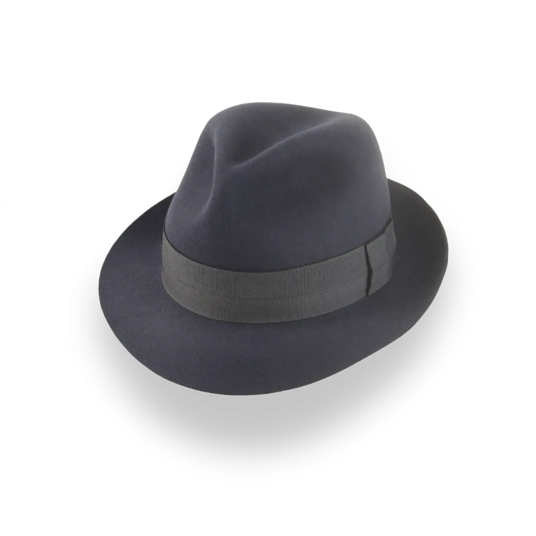 Dark Grey Trilby Hat For Men in Quality Fur Felt | The Last Looks