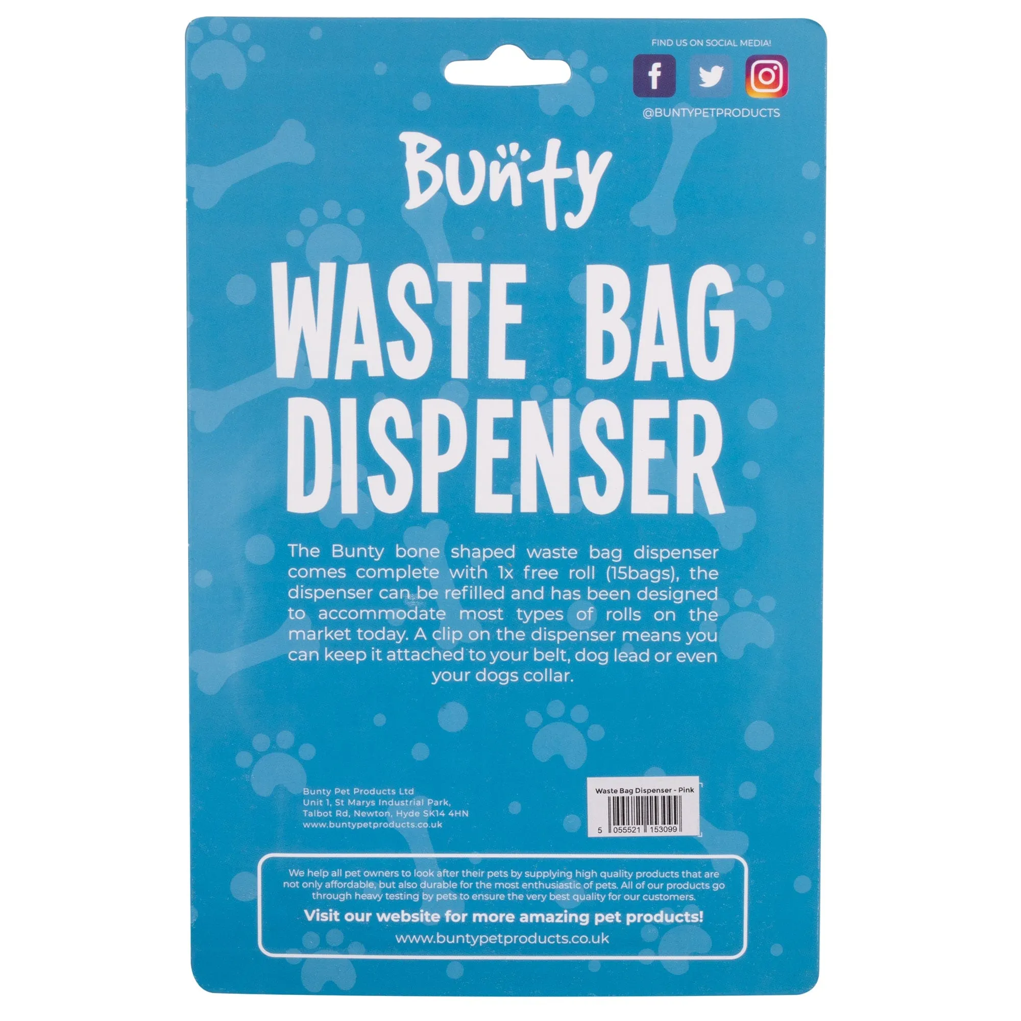 Dog Poop Bag Dispenser - Bunty Waste Bag Dispenser