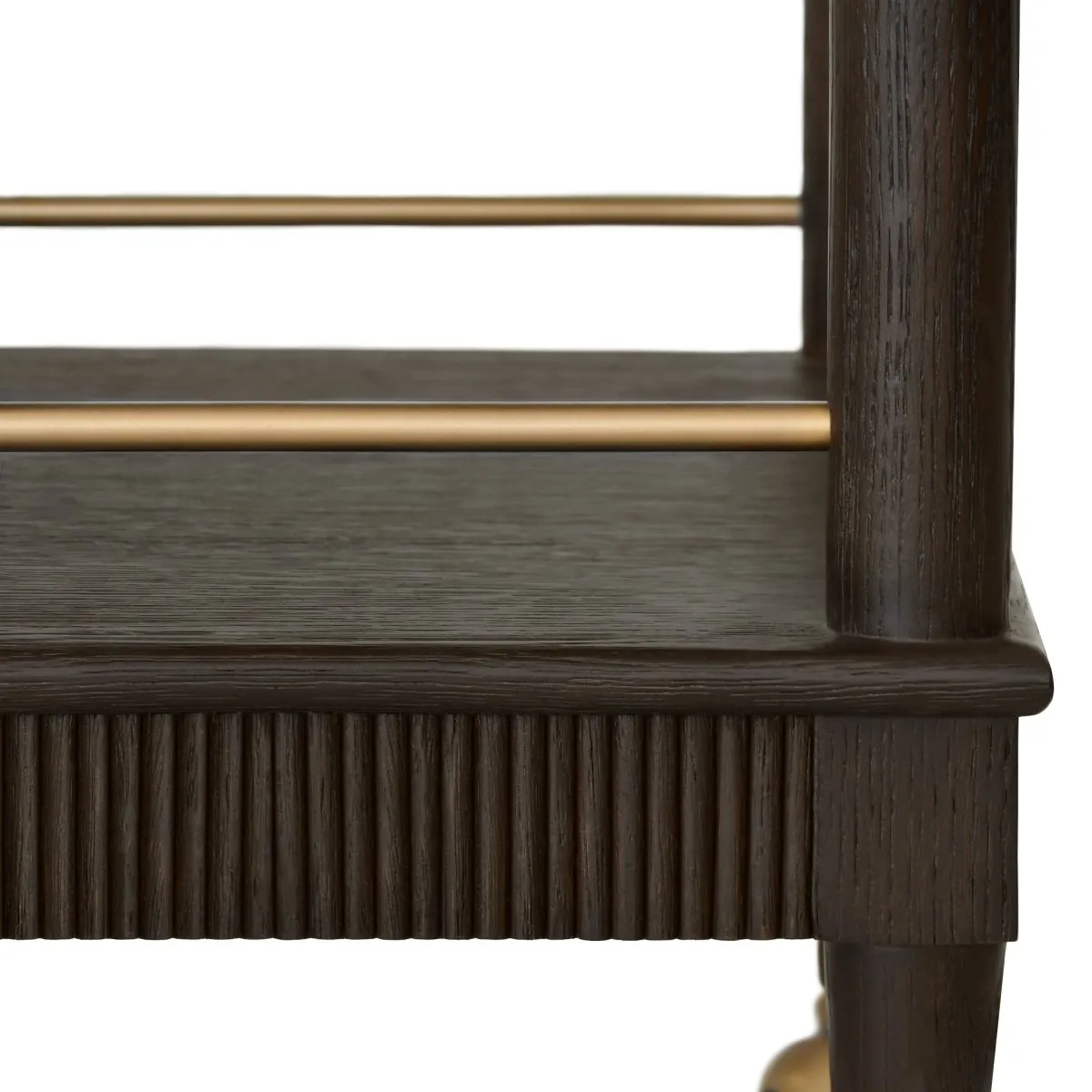 Dublin Espresso Oak Bar Cart by Worlds Away