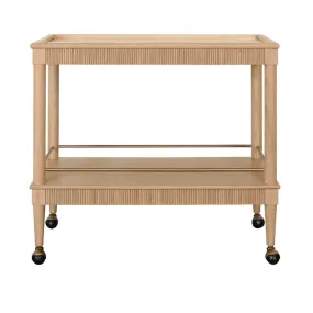 Dublin Natural Oak Bar Cart by Worlds Away