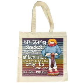 Emma Ball - Cotton Canvas Bag - Sock Knitters