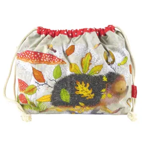 Emma Ball - Drawstring Bag - Hedgehog by Eric Heyman