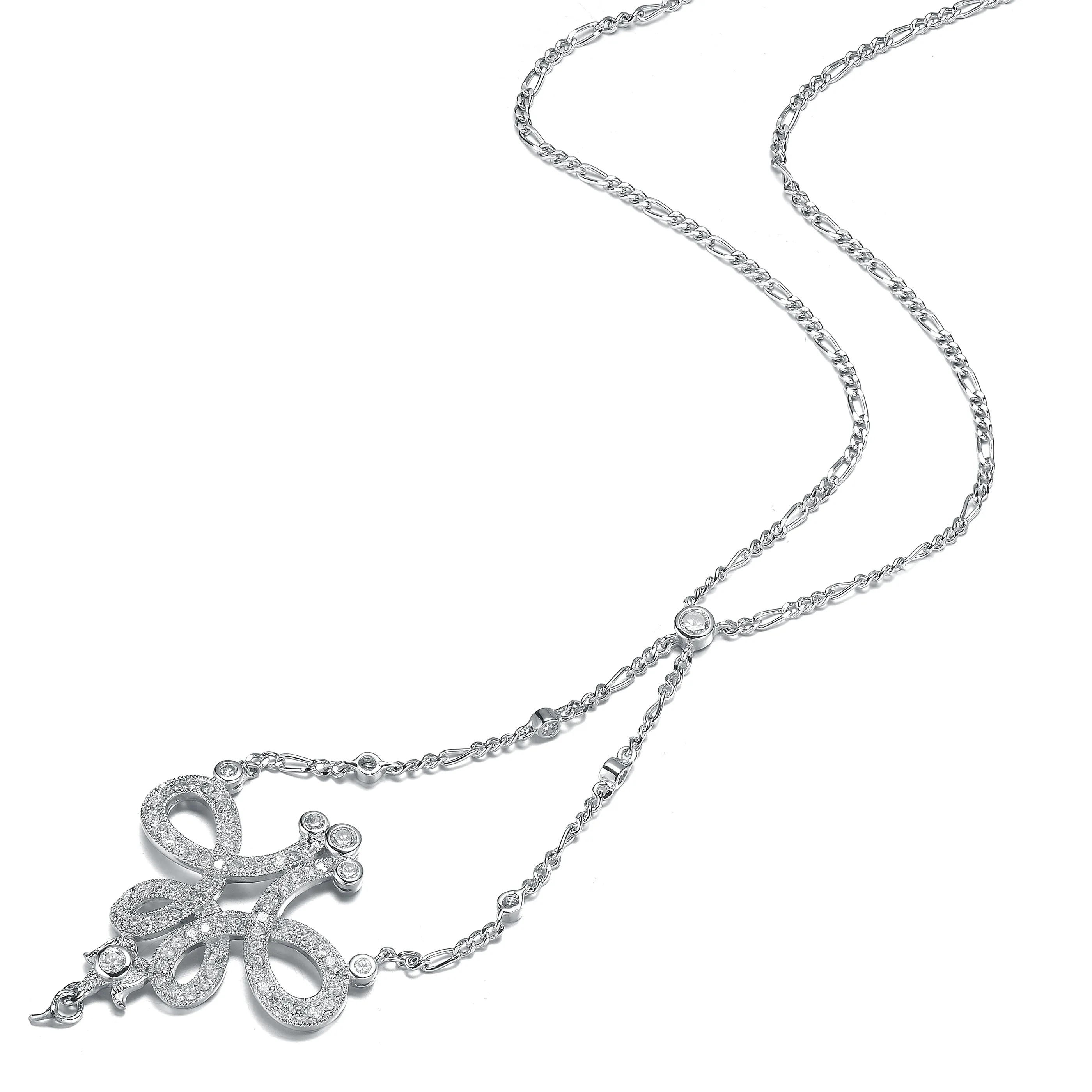 Emma  Zirconia Accent Pendant Necklace