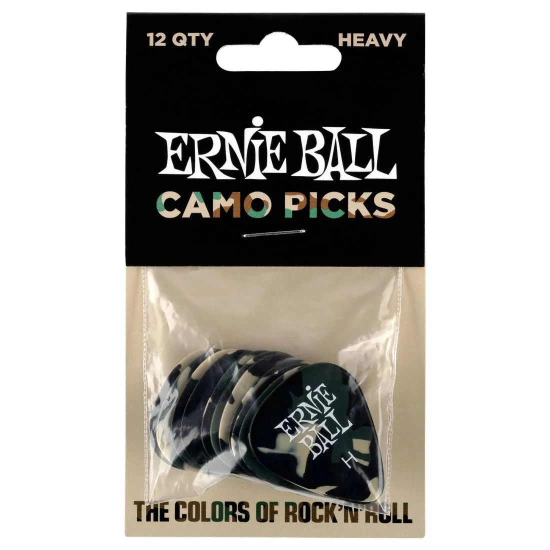 Ernie Ball 9223EB Camouflage Picks Heavy - Bag of 12