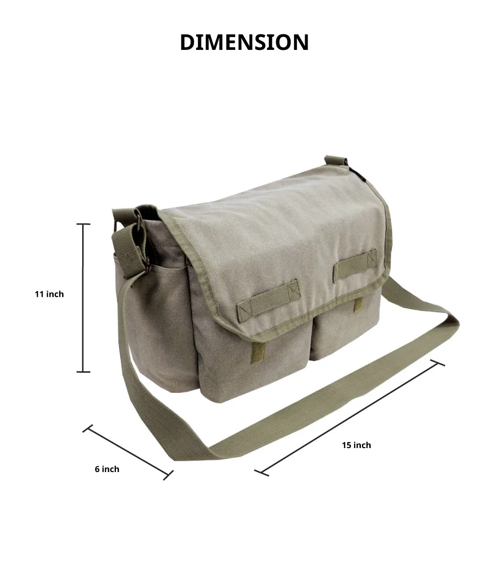 Everest Large Canvas Messenger Bag