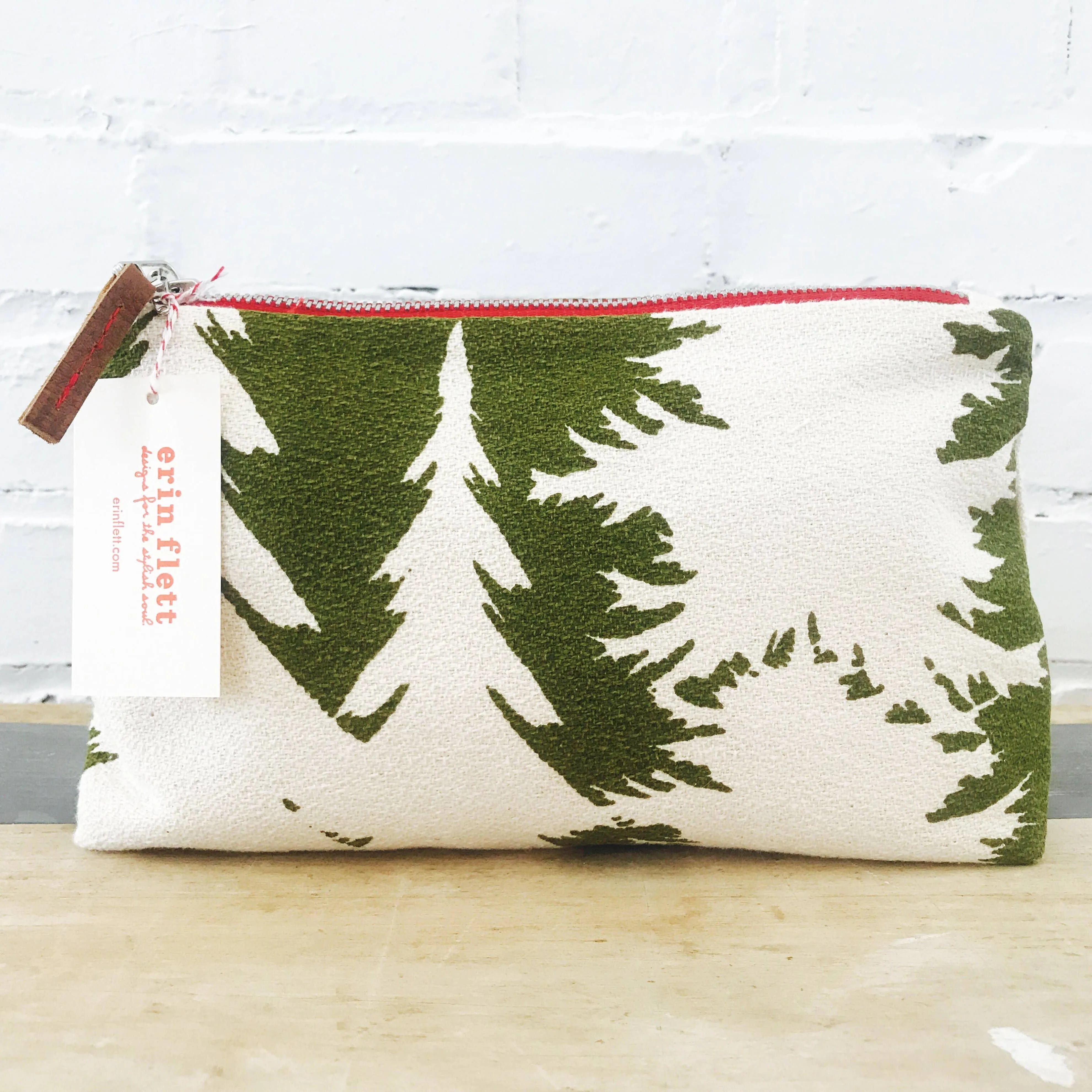 Evergreen Ashley Pine Makeup Zipper Bag