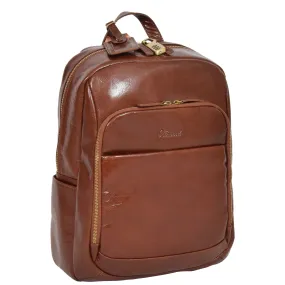 Exclusive Leather Organiser Rucksack Peru Chestnut Tan