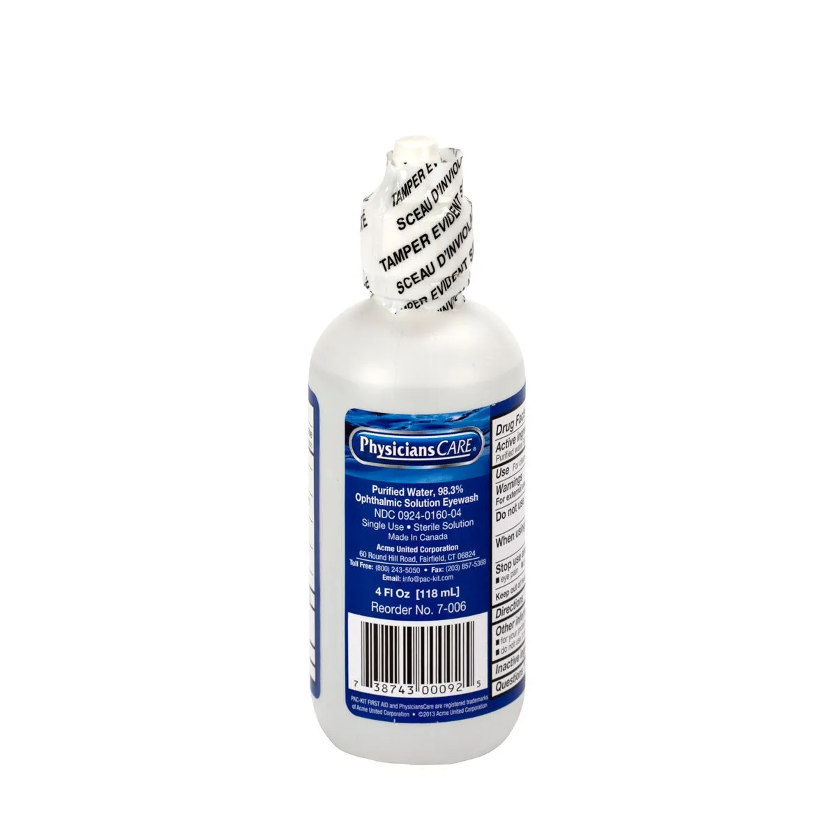 Eye Wash Solution, 4 Ounce Bottle - W-7-006