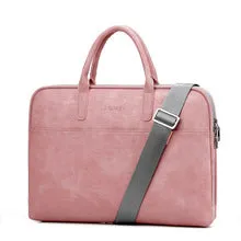 Faux Leather Laptop Bag For Women