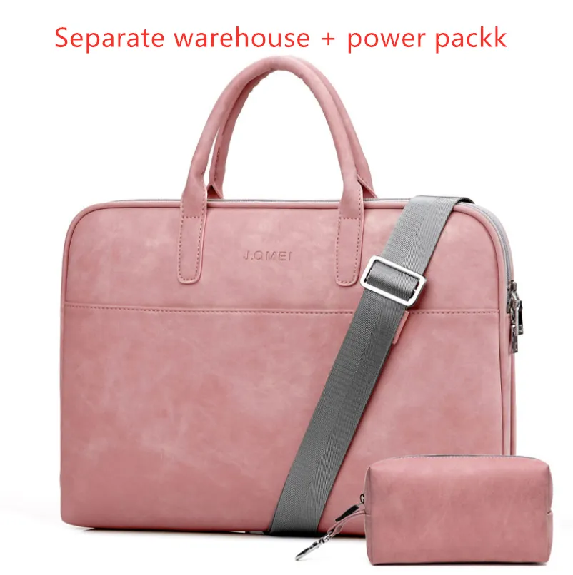 Faux Leather Laptop Bag For Women