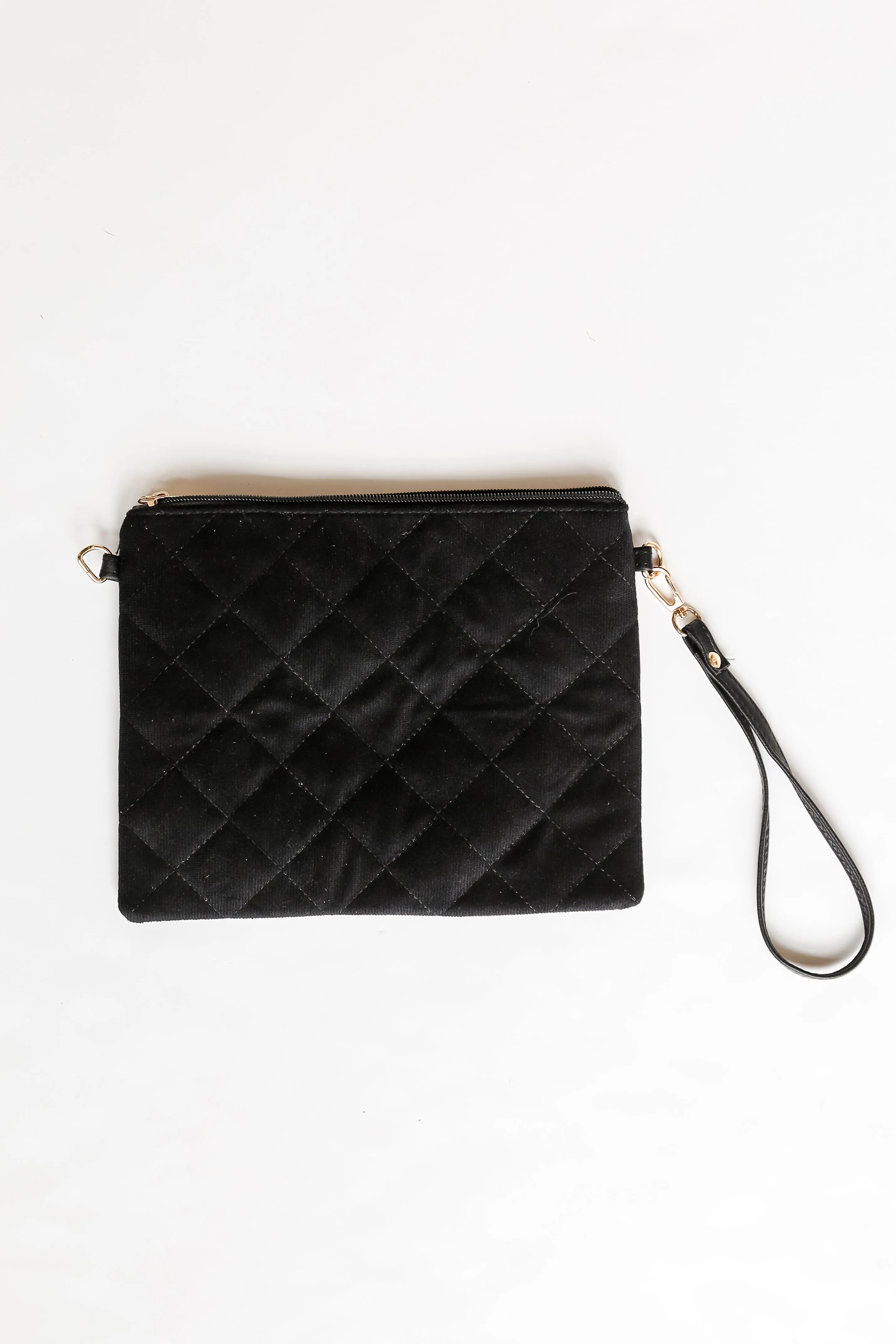 FINAL SALE - Fashionable Favorite Black Corduroy Crossbody Bag