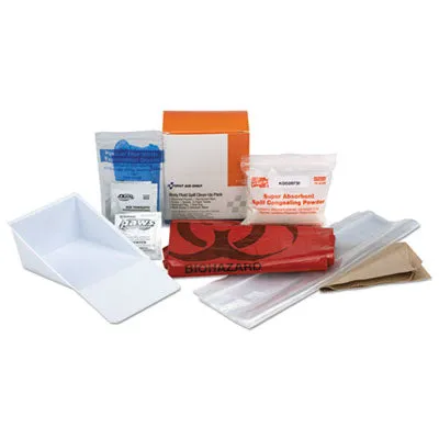 First Aid Only BBP Spill Cleanup Kit, 7 1/2 x 4 1/2 x 2 3/4, White (6021)