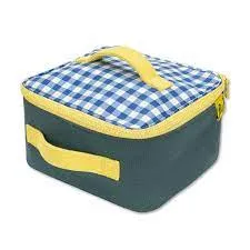 Fluf Square Lunch Bag Blue Gingham