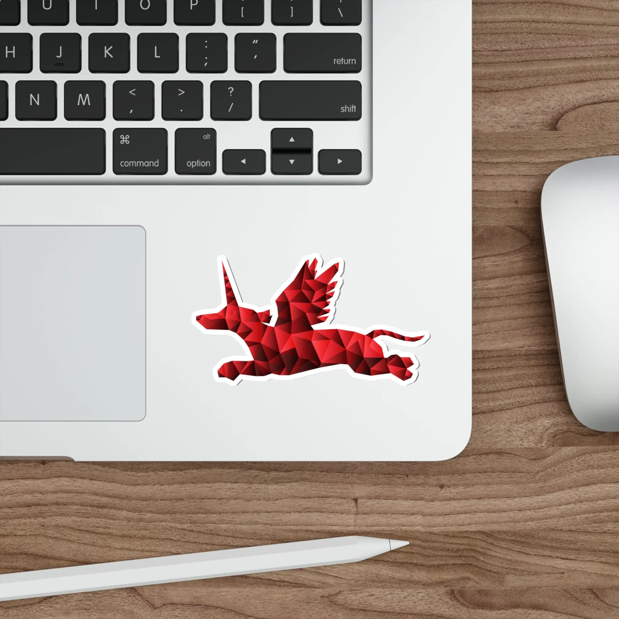 FLYING WEENICORN - Polygons  - Sticker