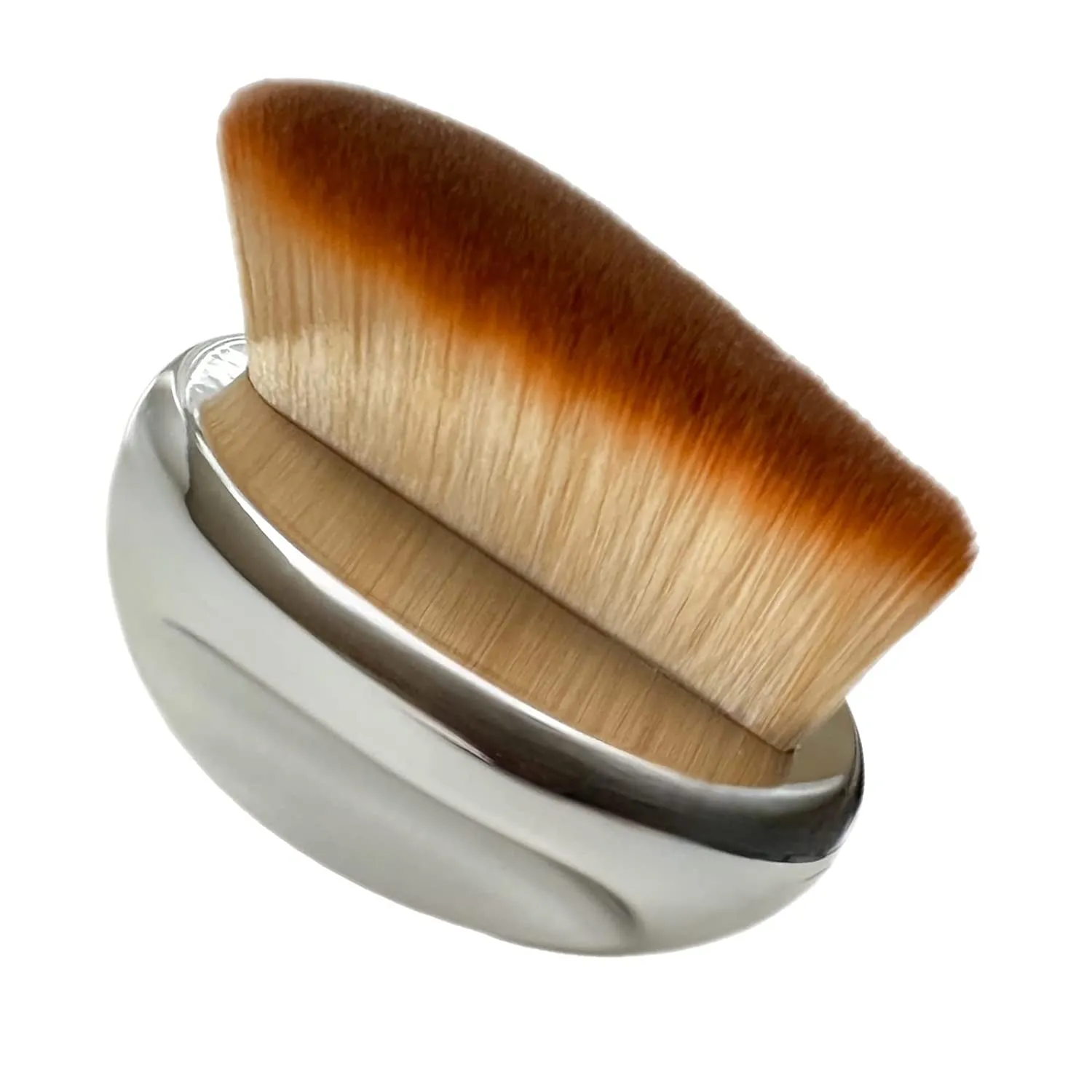 Foundation Brush Angled Makeup Brush SOFT Kabuki Flat Face Body SPF Blush Bronzer Highlighter Contour Self-Tanner Buffing Liquid Powder Cream Cosmetic Application Mirror Finish