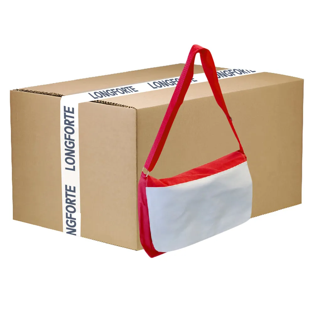 FULL CARTON - 25 x LARGE SHOULDER BAGS with POCKETS - 38cm x 30cm - RED