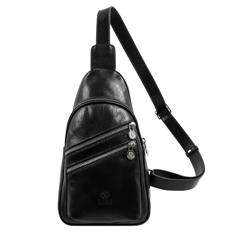 Full Grain Italian Leather Cross Body Bag - Catch-22