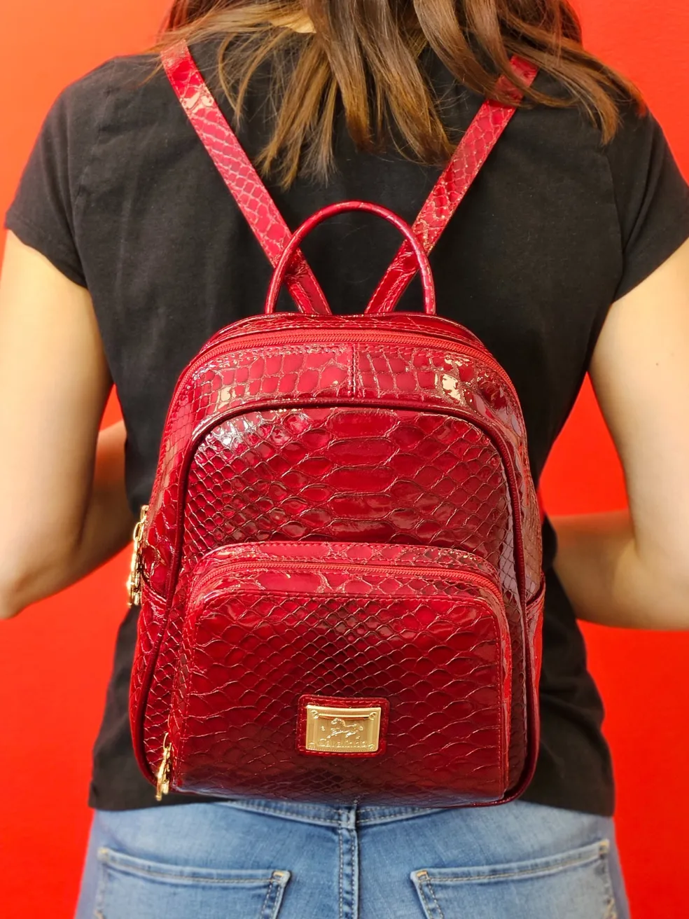 Gallop Patent Leather Backpack