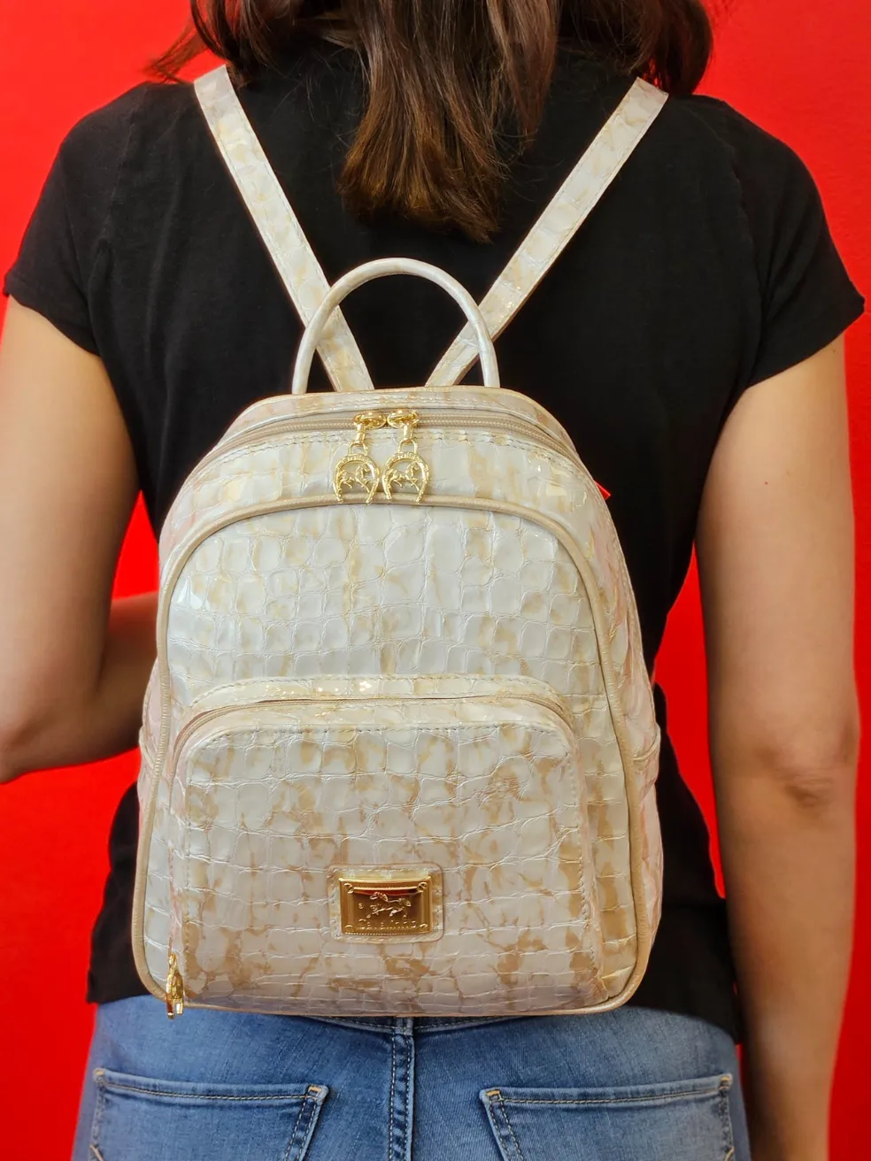 Gallop Patent Leather Backpack