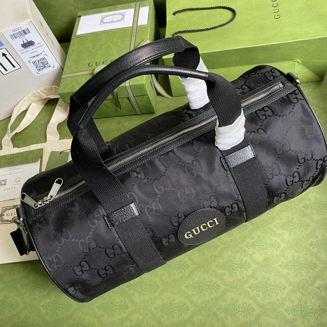 gg Off The Grid Duffle Bag Black gg Nylon For Men 19in/47.5cm gg 658632 H9HVN 1000