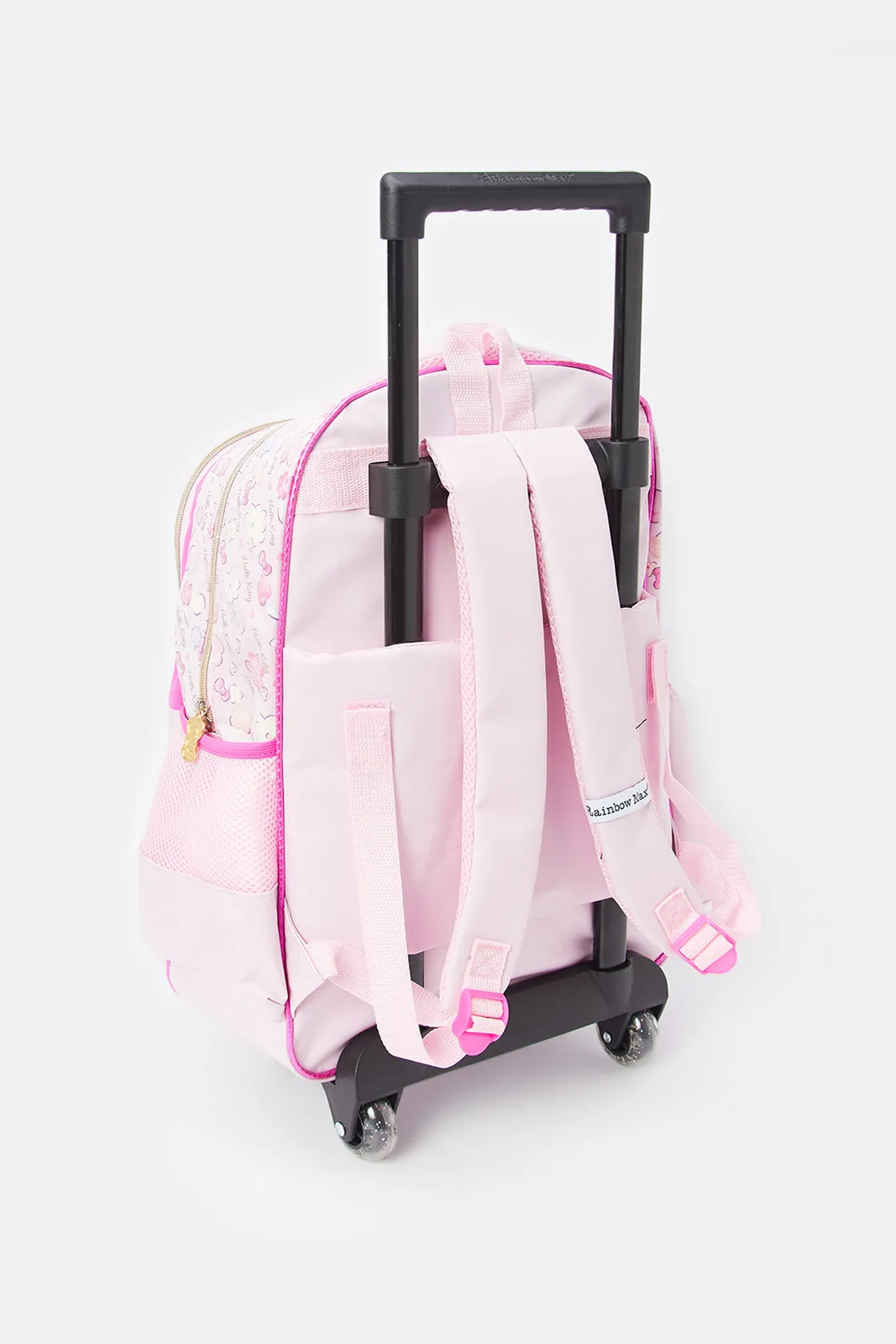 Girls Pink And Fuchsia Hello Kitty Print 18" Trolley Bag