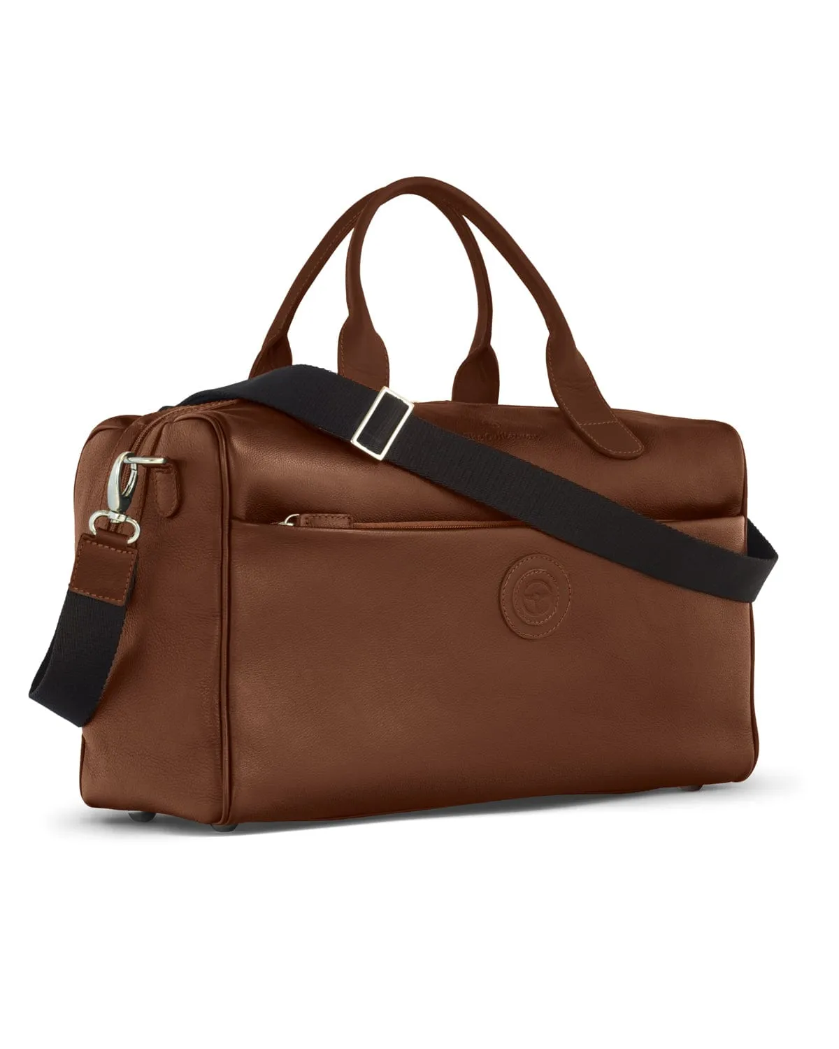 GLOBETROTTER - Full-grain Leather Duffle Bag - Walnut Brown