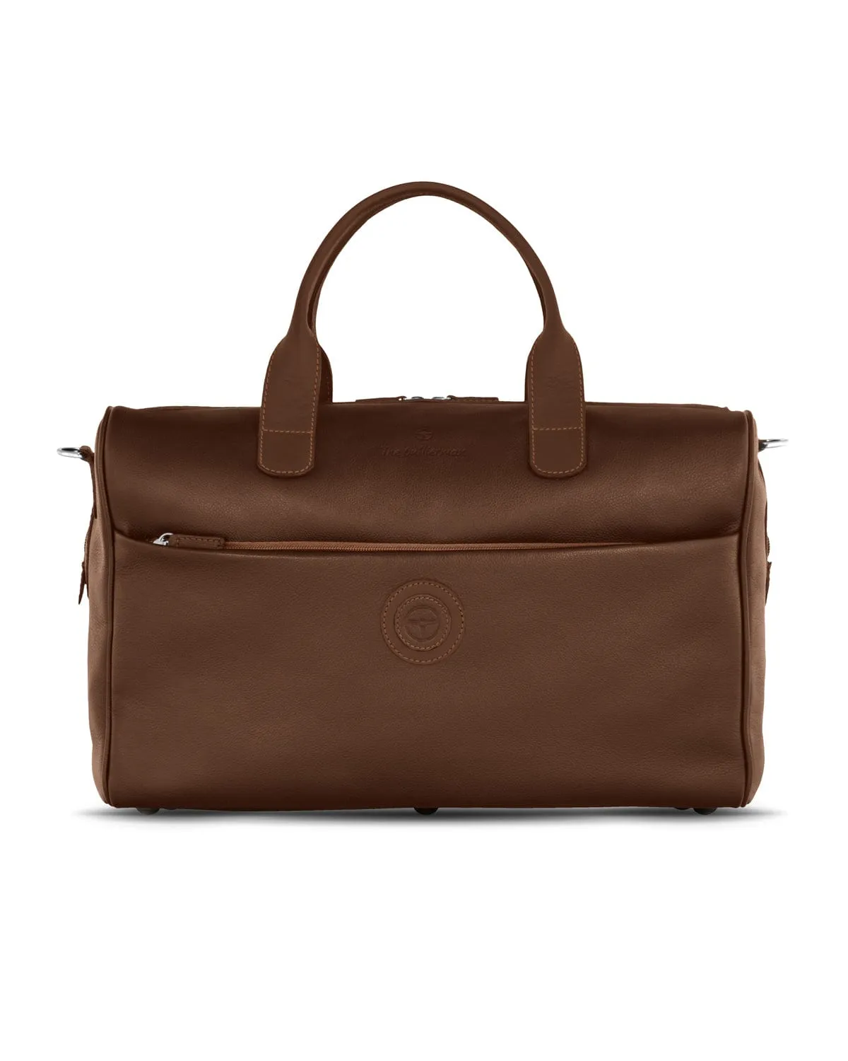 GLOBETROTTER - Full-grain Leather Duffle Bag - Walnut Brown