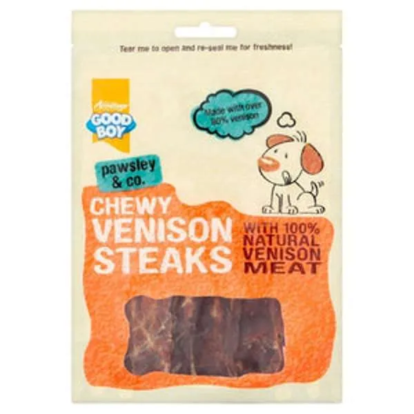 Good Boy Chewy Venison Steaks 80g - Case of 10