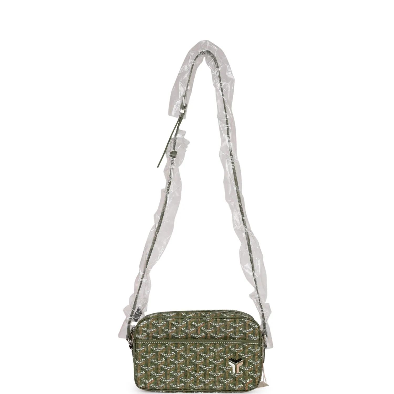 Goyard Goyardine Khaki Cap Vert PM Bag Silver Hardware