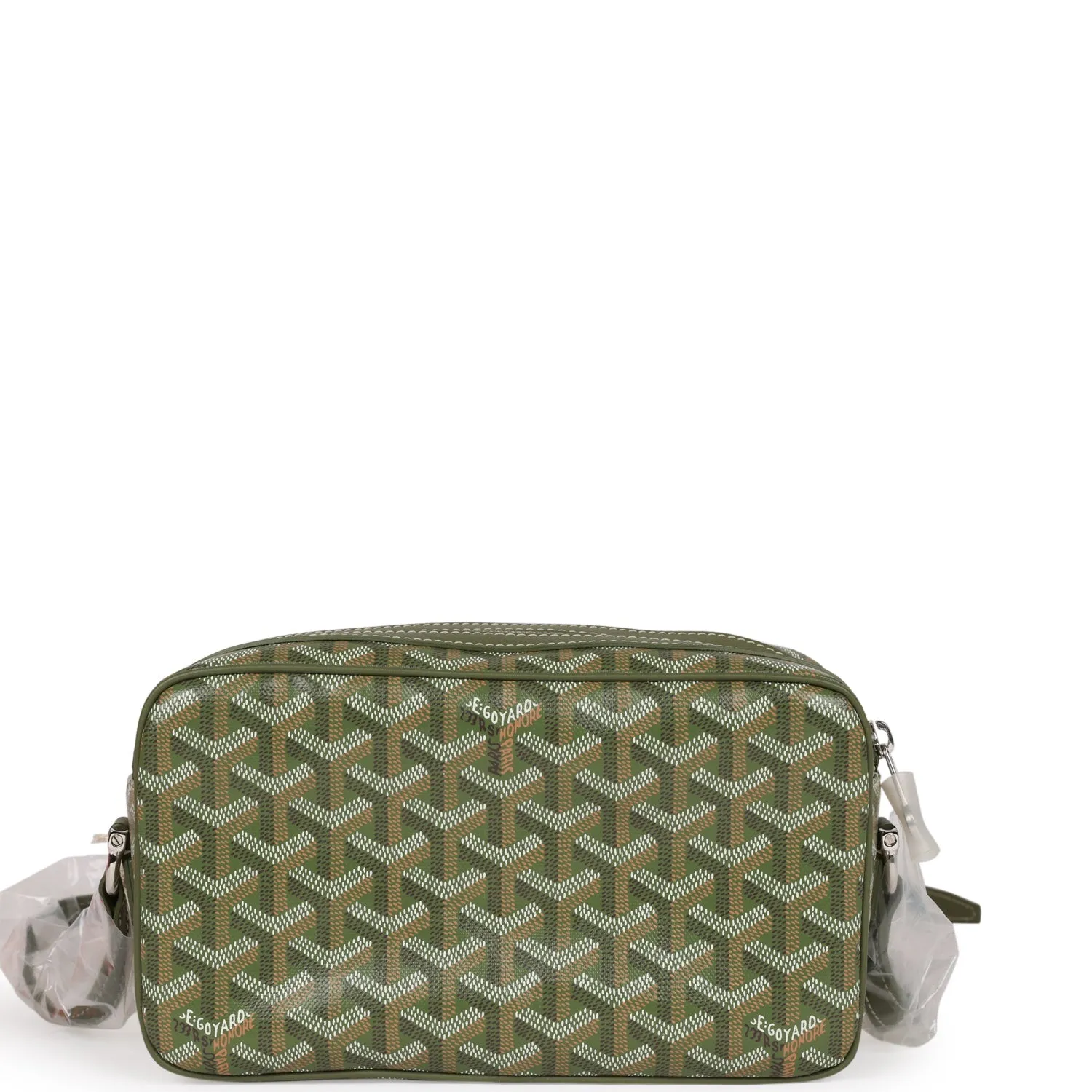 Goyard Goyardine Khaki Cap Vert PM Bag Silver Hardware