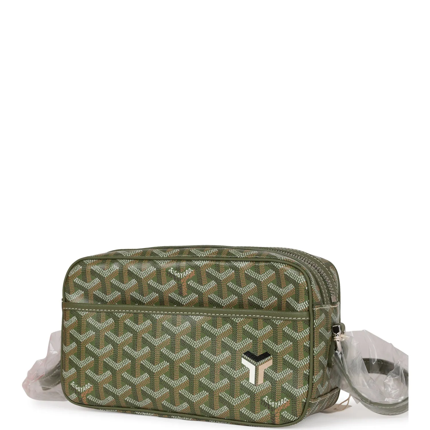 Goyard Goyardine Khaki Cap Vert PM Bag Silver Hardware