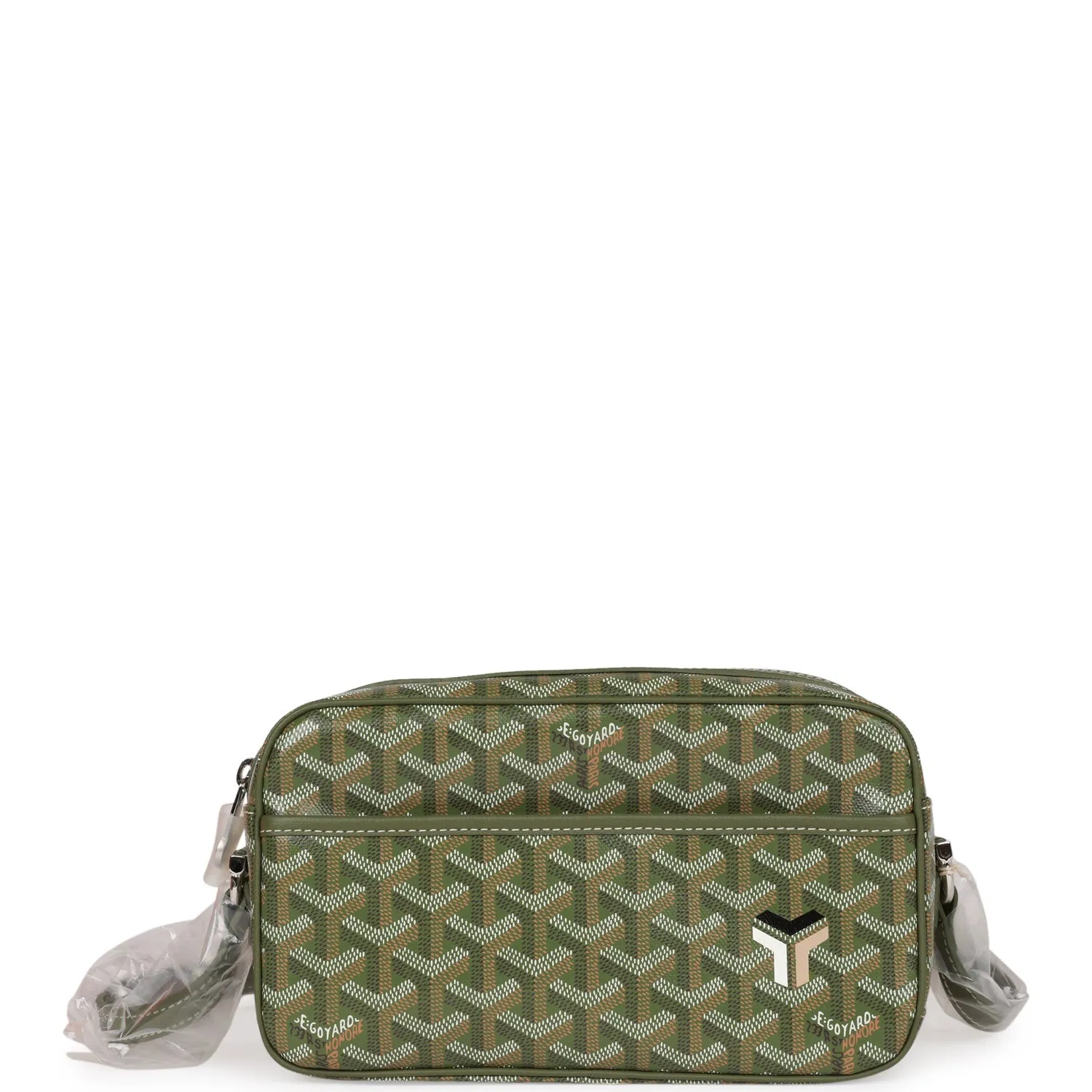 Goyard Goyardine Khaki Cap Vert PM Bag Silver Hardware