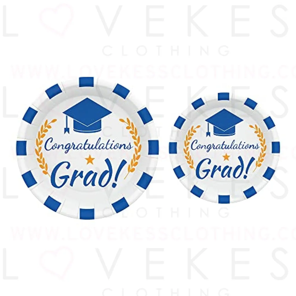 Graduation Party Decorations 2023, Graduation Plates and Napkins 2023, Graduation Party Supplies, Graduation Decorations Class of 2023 Includes Graduation Plates Napkins Tablecloth Tableware Set Blue