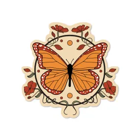 Graphic Heart - Monarch Butterfly - Vinyl Sticker