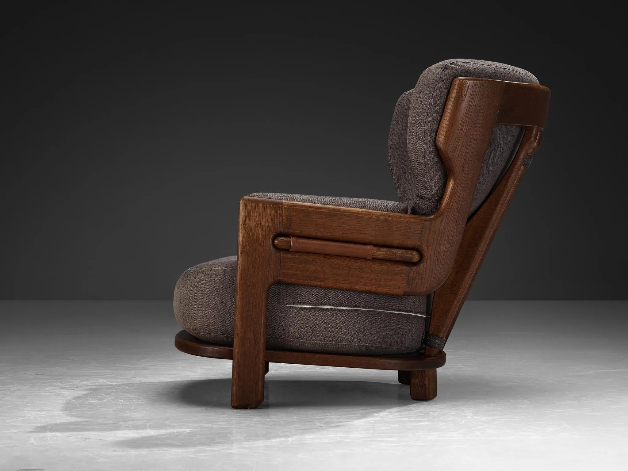 Guillerme & Chambron for Votre Maison 'Denis' Lounge Chair in Solid Oak