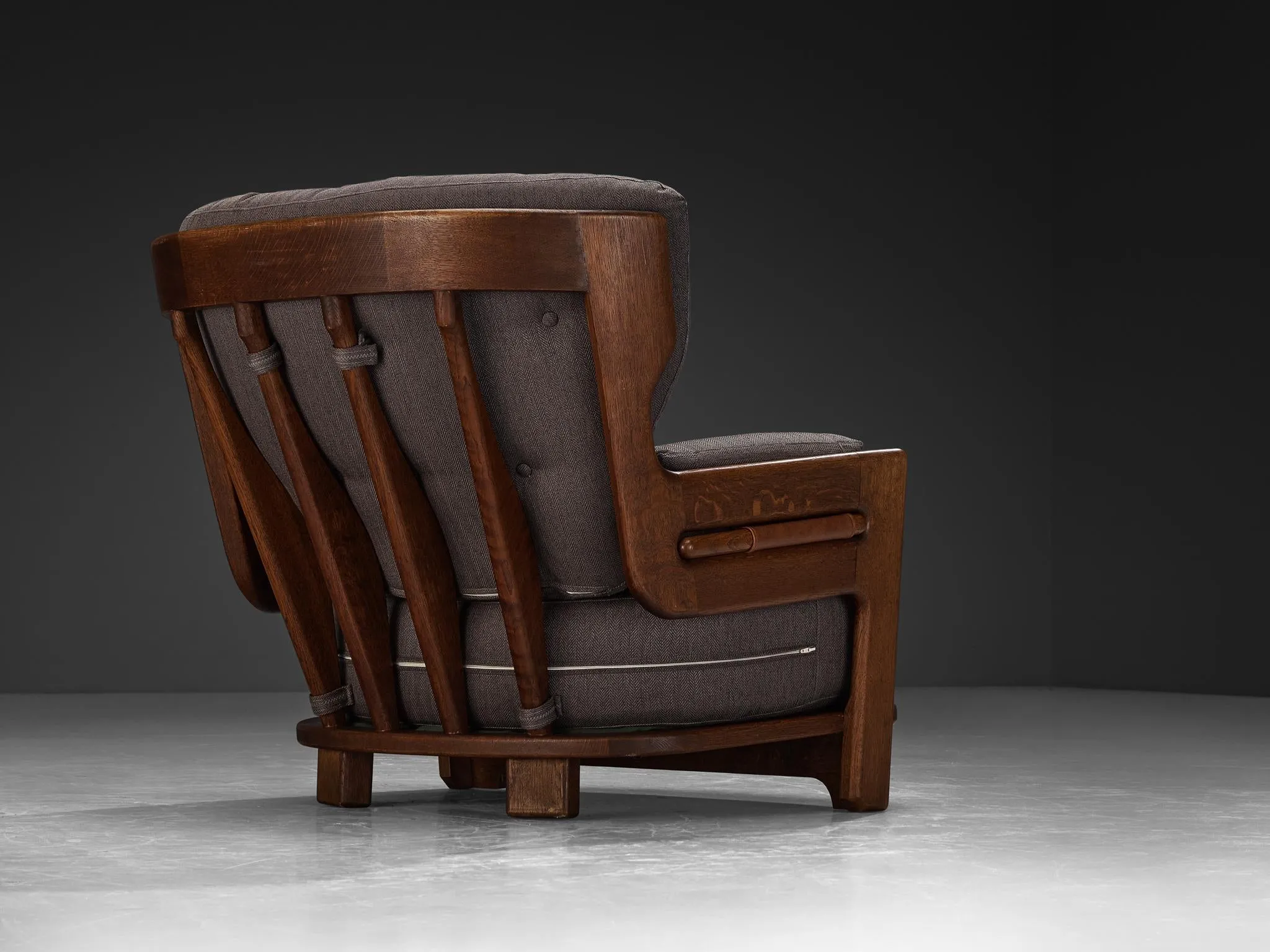 Guillerme & Chambron for Votre Maison 'Denis' Lounge Chair in Solid Oak