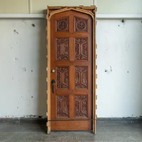 Handcarved Tudor Style Door