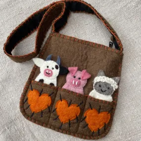 Handmade Puppet Bag - Farm Animals - Fairtrade